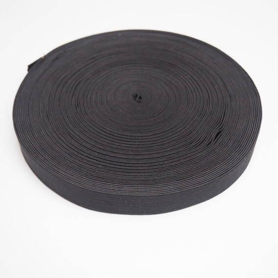 2,3CM BREED TAILLE ELASTIEK - ZWART
