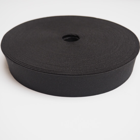 4CM BREED TAILLE ELASTIEK - ZWART