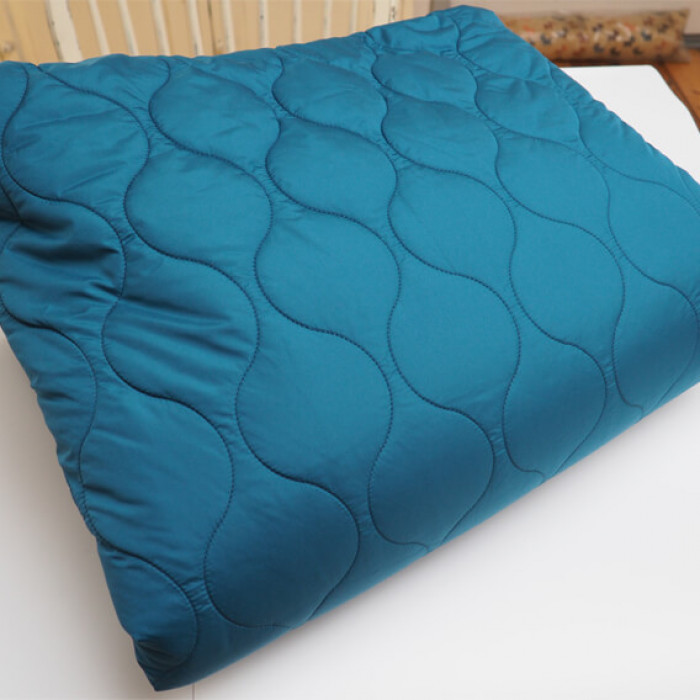 OP MAAT GEKNIPT ! GEWATTEERDE POLYESTER 3,3M - TEAL BLAUW