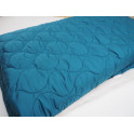 OP MAAT GEKNIPT ! GEWATTEERDE POLYESTER 3,3M - TEAL BLAUW