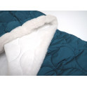 OP MAAT GEKNIPT ! GEWATTEERDE POLYESTER 3,3M - TEAL BLAUW