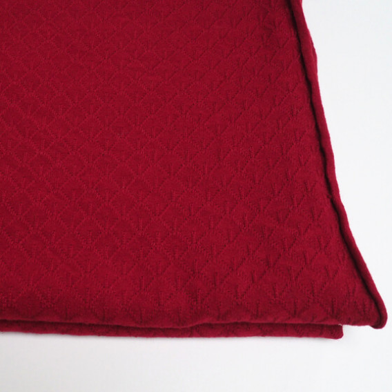 OP MAAT GEKNIPT ! JACQUARD JERSEY - ROOD - 2M